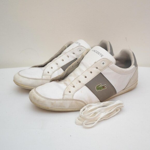 Lacoste Men's Nivolor Leather Shoes Pre Owned Size 8 with Flaws** - Picture 1 of 8